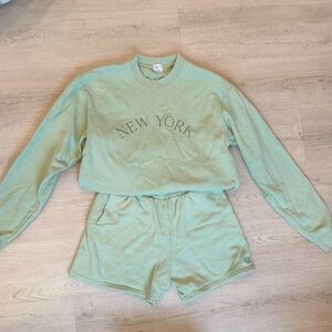 Bala Bangles Sage Green Two Piece Active Sweat Set
